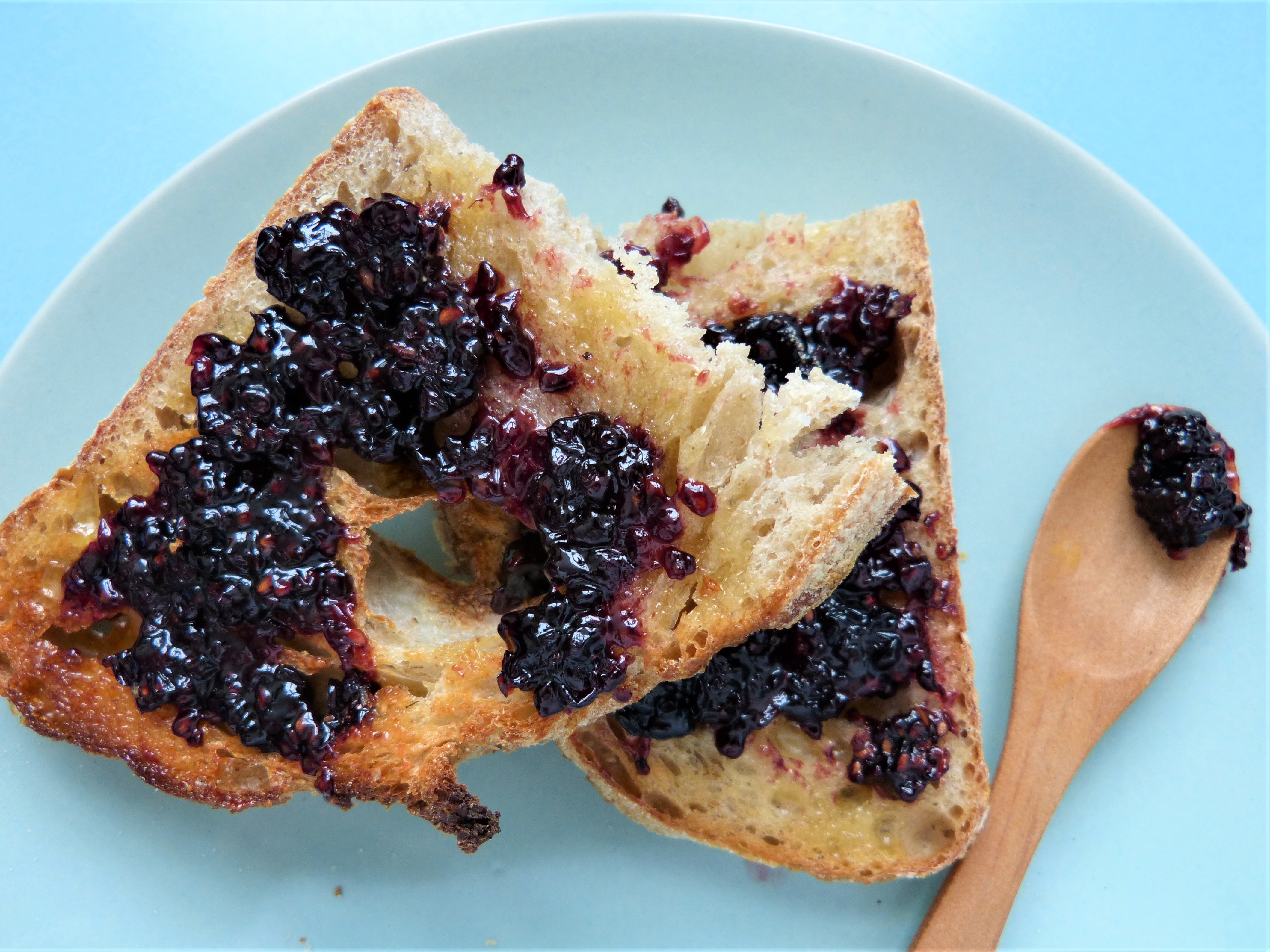 wild blackberries in a jammy preserve from Wild and Sweet cookbook