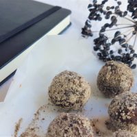 Little black book of songs and wild, seasonal chocolate truffles