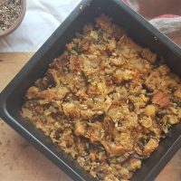 Homemade stuffing with wild ingredients