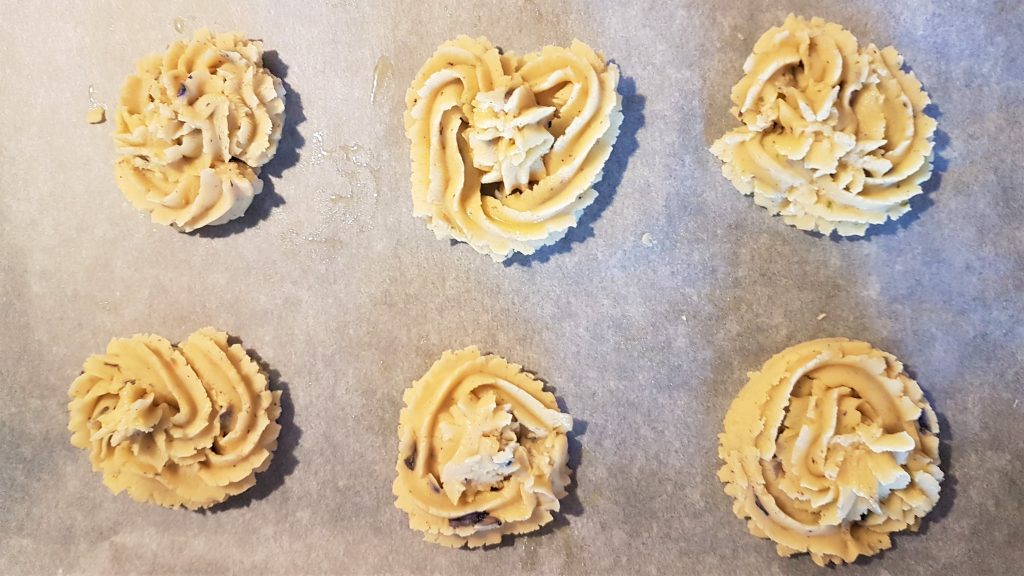 Making homemade whirl biscuits made with foraged ingredients