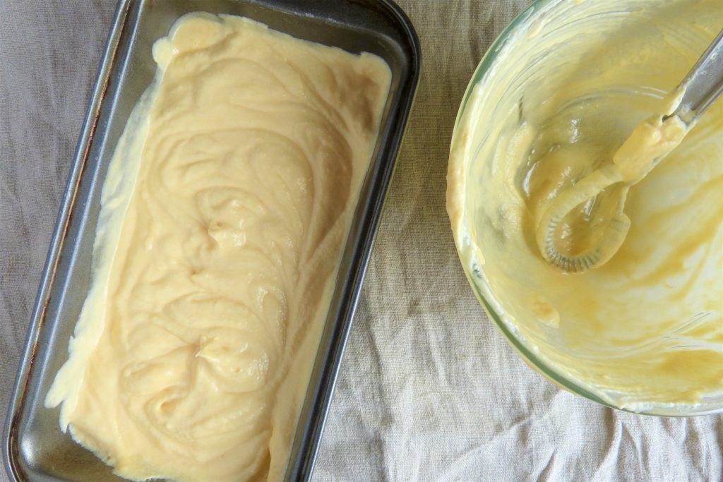 Making homemade ice cream with foraged elderflowers from a wild food course