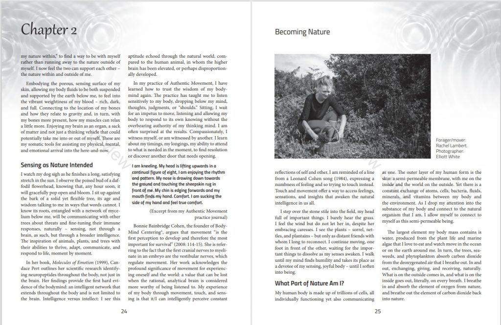 Chapter by forager and movement practitioner Rachel Lambert